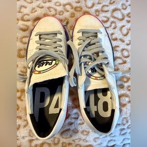 P448 Shoes Made in Italy Color White and pink 
Size: 37 USA 7